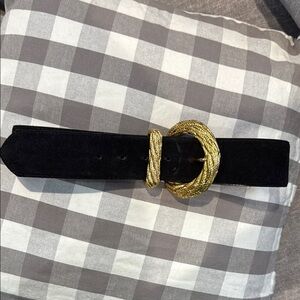 Ellen Tracy Black Belt with Gold Accents
